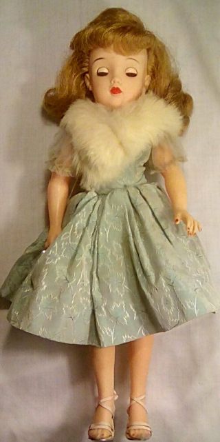 Vintage 18 Inch Ideal Miss Revlon Doll Tagged Blue Dress 2