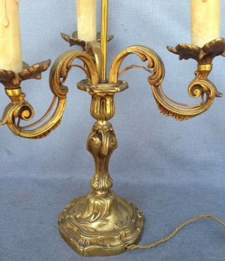 Big antique french lamp made of bronze early 1900 ' s Louis XV style 3