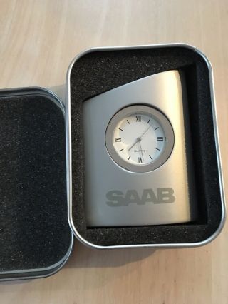 Saab Clock Desk Clock Vintage Saab Auto Clock