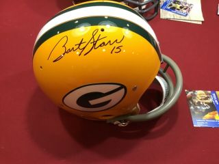Packers Bart Starr Signed Tk F/s Helmet W/ 15 Autographed