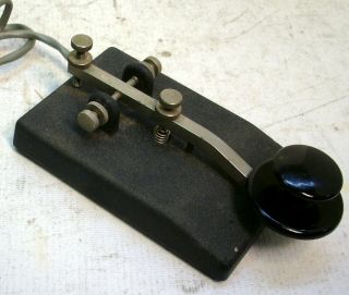 Wm M Nye Vintage Straight Telegraph Key For Ham Radio Cw Morse Code Operation