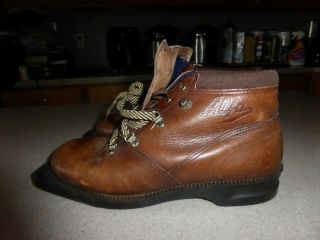 Vintage Alfa Norway Leather Cross Country Ski Boots Shoes Sz 37