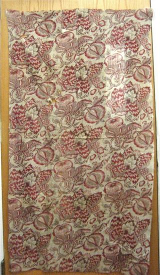 Antique Early 19th C.  French Block Print Fabric (9459)
