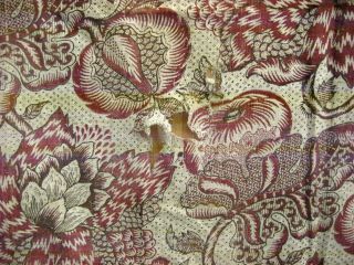 Antique Early 19th C.  French Block Print Fabric (9459) 2