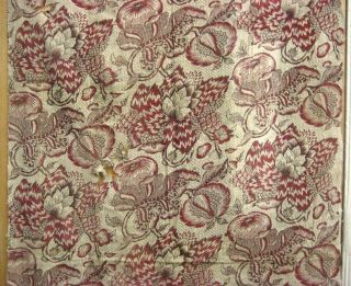 Antique Early 19th C.  French Block Print Fabric (9459) 3