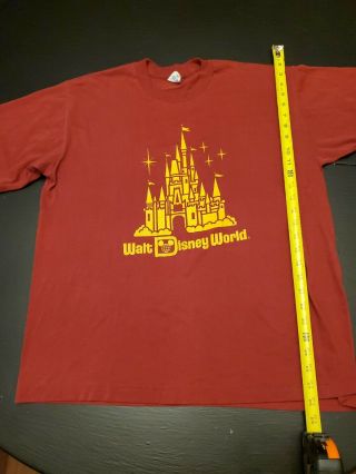 Vintage 70s 80s Walt Disney World Magic Kingdom Made In Usa T - Shirt L