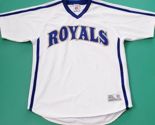 Kansas City Royals Vintage Pullover V Neck Mlb Baseball Jersey Adult Size M
