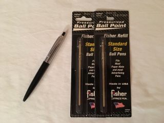 Vintage 1950s Papermate Deluxe Ballpoint Pen With 3 Fisher Space Pen Refills