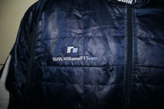 Vintage PUMA Mens BMW WILLIAMS Formula 1 Puffer Jacket Retro F1 XXL Blue 2