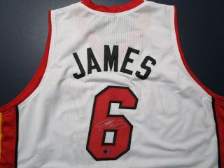 Lebron James (miami Heat) Signed Autographed Basketball Jersey W/coa