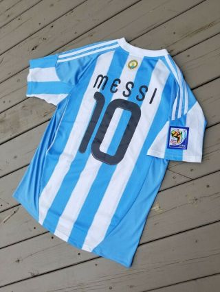 Adidas Argentina National Team Soccer Jersey 10 Lionel Messi Size Medium 2010