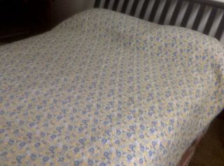 Vintage Laura Ashley Reversible Floral Bedspread Comforter