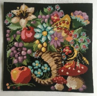 Vintage Floral Tapestry Needlepoint Picture Cushion Cover Project ?