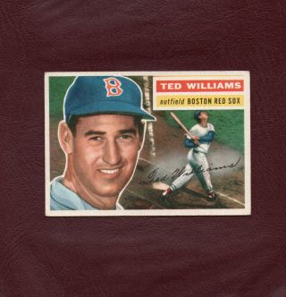 1956 Topps Ted Williams Baseball Card 5 Vg/ex To Ex Centered No Creases Wow