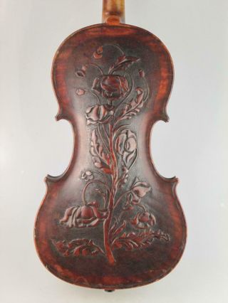 Rare Antique English 4/4 Hand Carved Violin By John Shaw Manchester 1906 Signed