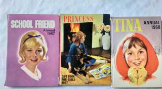 3 Vintage Girls Annuals 1960 