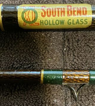 Vintage South Bend Fly Rod 3290 - 7 1/2 Ft 2 Piece Xl Hollow Glass Comficient Usa