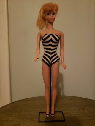 Vintage Blonde Ponytail 3 Barbie Doll 1960 