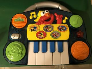 Vintage Tyco Sesame Street Elmo Toy Keyboard Sounds Lights Drums Dj Songs 1998