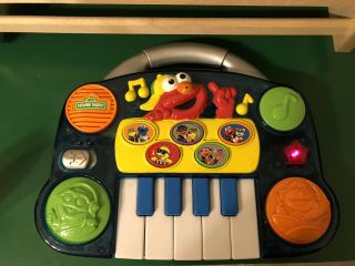 Vintage Tyco Sesame Street Elmo Toy Keyboard Sounds Lights Drums DJ Songs 1998 2