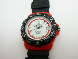 Tag Heuer Black Red Formula 1 F1 Mid Unisex 38mm Swiss Quartz Watch 385.  513/1
