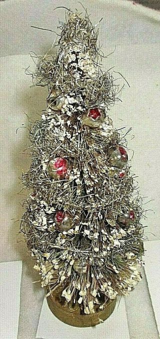 Vintage Bottle Brush Christmas Tree = 7 1/2 " Tall = Japan 7