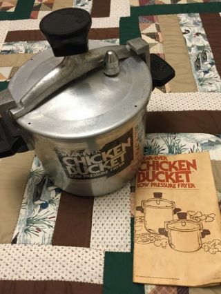 Vintage Wear - Ever " Chicken Bucket " 6 Qt Low Pressure Chicken Fryer Cooker 90026
