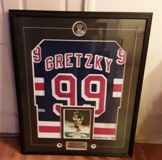 Wayne Gretzky Autographed And Framed York Rangers Ccm Jersey