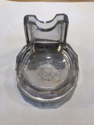Vintage Diamond Match Co Glass Match Holder Wh Kistler Denver