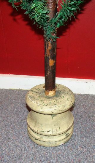 FIVE Foot Tall Antique German Christmas Green Goose Feather Tree 3
