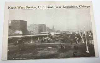 Vintage Postcard Chicago,  Illinois,  U S Govt War Exposition N W Section Unposte