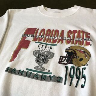 Vintage 1995 Florida State Fsu Sugar Bowl Sweatshirt Men 