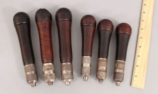 6 Antique 19thc Miller Falls Rosewood Handled Multi - Tool