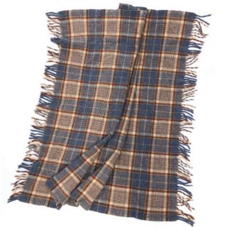 Pendleton Vintage Plaid Wool Throw Fringe Blanket