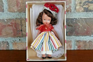 Adorable Vintage Nancy Ann Bisque Storybook Doll " Alice Sweet Alice " 122 W/box