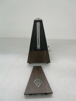 Vintage Wittner Wood Pyramid Metronome Wind - Up Made In West Germany