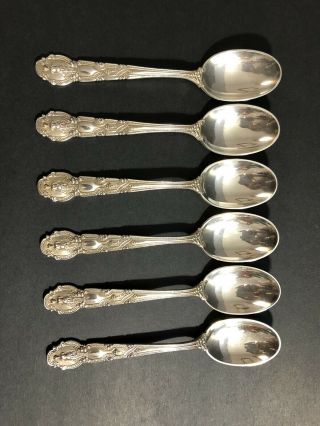 Antique Tiffany Renaissance Sterling Silver Teaspoons Set Of 6 Six No Mono