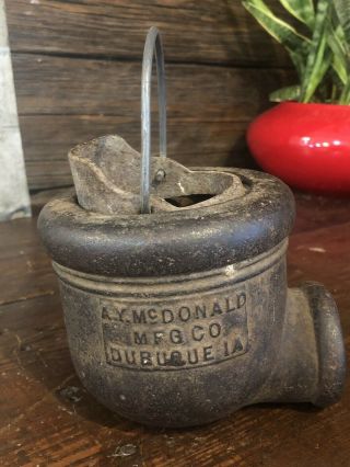 Vintage Windmill Water Hand Pump Conductor Cup Ay Mcdonald Dubuque Iowa