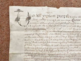 1646 Salthouse Norfolk 17th Century Charles 1st Manuscript Vellum Deed Document
