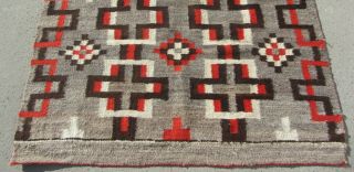 RARE EARLY HISTORIC ANTIQUE NAVAJO TRANSITIONAL CHIEF? BLANKET HAND DYED LARGE 2