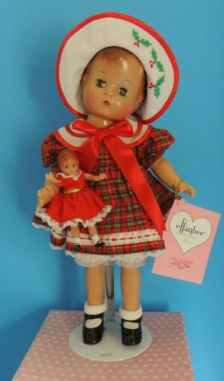 Vintage Effanbee Patsy Joan Doll Holiday Dress,  Dolly,  Charm Tag,  Stand Box V531