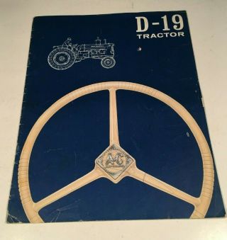 Vintage Alllis - Chalmers D - 19 Tractor Sales Brochure & Specs 26 Pages