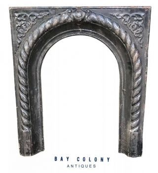 19th C Antique Victorian Cast Iron Fireplace Surround A Snyder Richmond Va