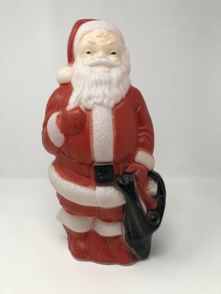 Vintage 1968 Empire Plastic Corp Santa Claus Blow Mold 13 " Christmas Figurine