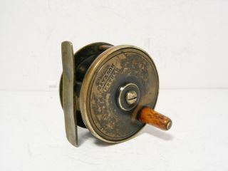 Vintage Antique Brass 2 1/4 " Brass Platewind Fly Fishing Reel
