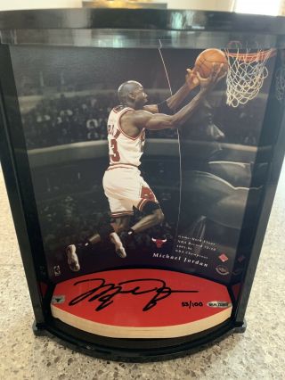 Michael Jordan Uda Game Floor Bulls Autograph Signed 53/100 Upper Deck Le