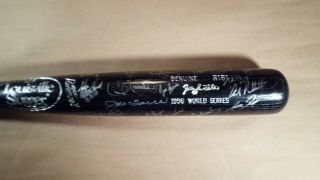 1996 Ws Champs York Yankees Team Signed Bat 31 Signatures Jeter Roy