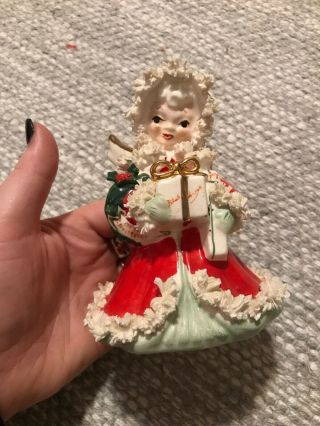 Vintage Napco Ceramic Christmas Angel Figurine Japan S116a