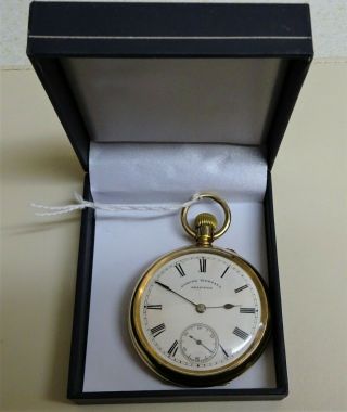 Lovely Antique Birdsall Skipton 14ct Gold Plate Case Open Face Pocket Watch