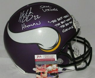 Minnesota Vikings Harrison Smith Full Size Helmet Autograph Signed Jsa Hitman